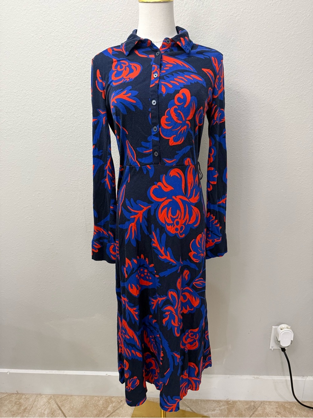 Boden Laura Jersey Midi Shirt Dress sz 6R - Picture 4 of 7